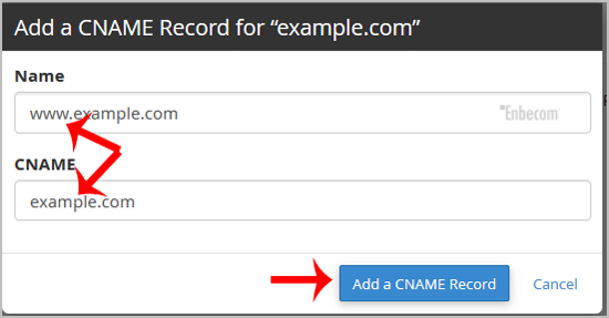 How to Edit cname in cpanel